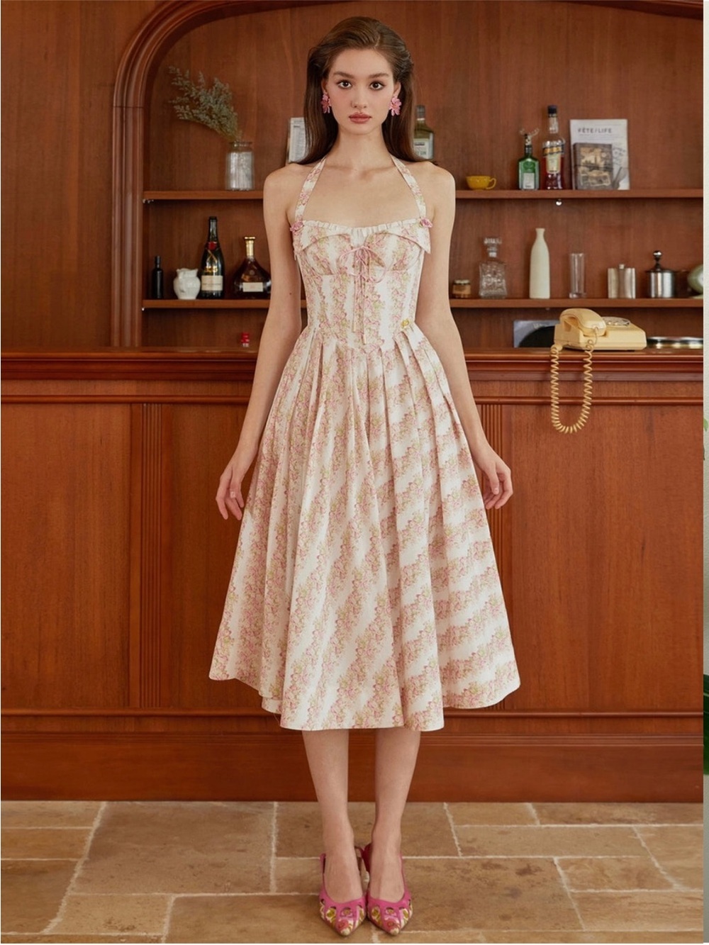 LaceMade Tuscany Rose Corset Dress Large US: 6 - Picture 2 of 16